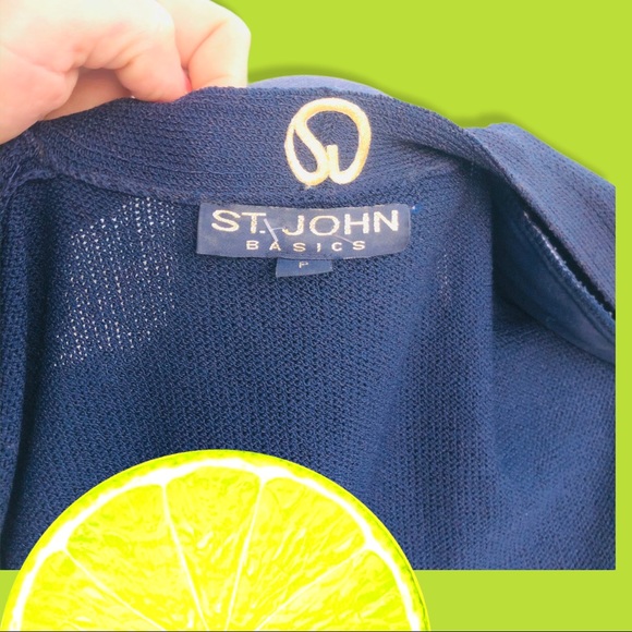 St. John Cardigan w/ matching Tank Top Navy - Picture 7 of 12